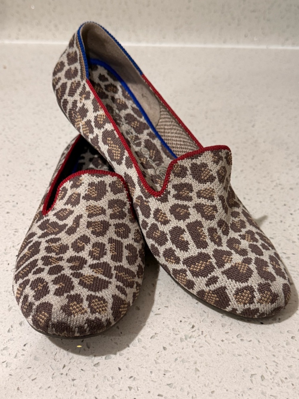 Rothy's Mocha Spot Leopard Print Flats